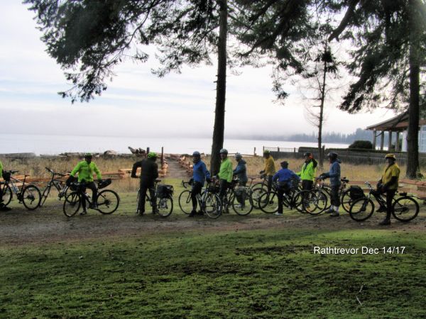 PGOSA Members cycling by Rathtrevor beach